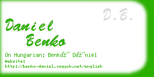 daniel benko business card